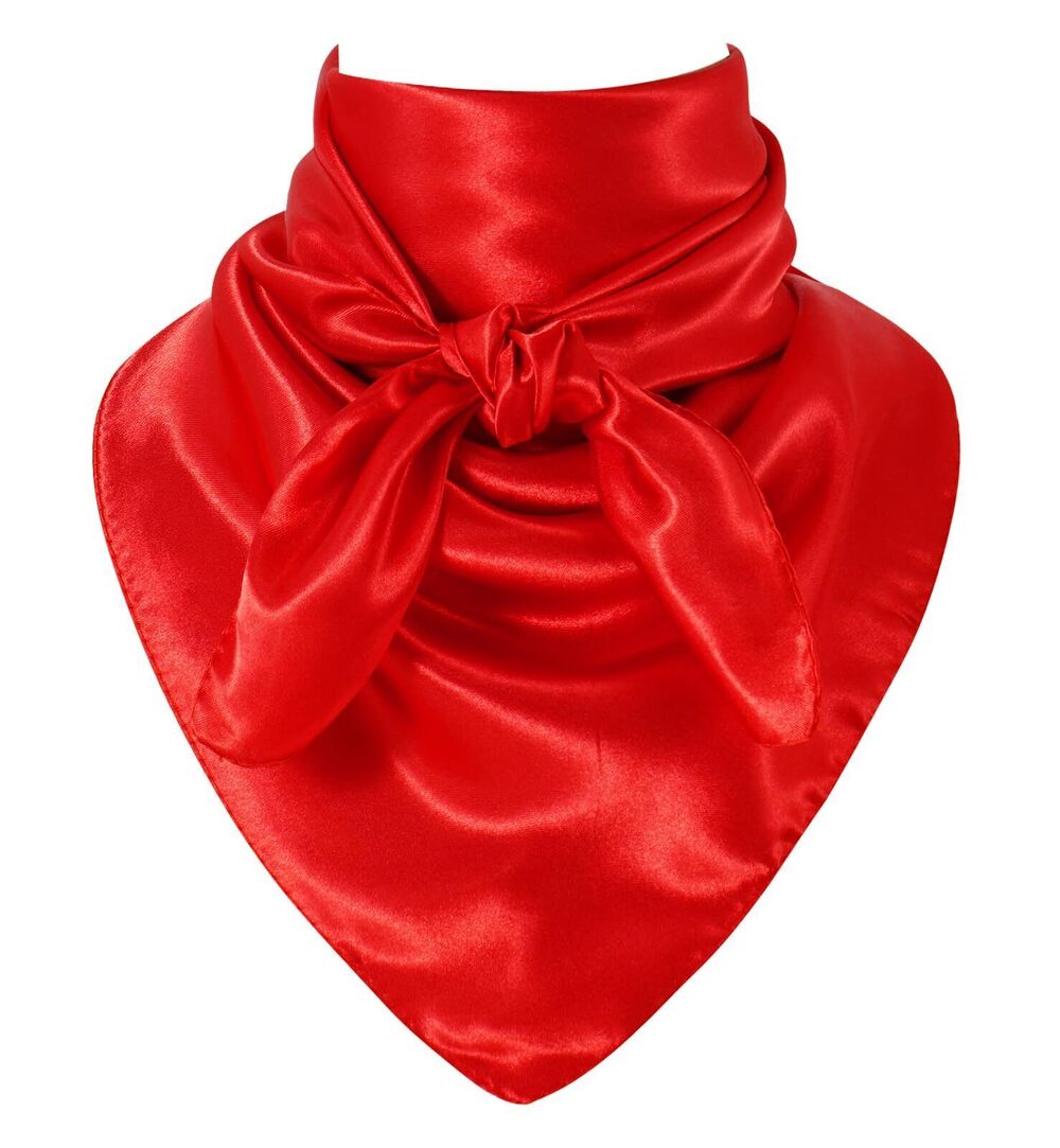 3815 Red Wild Rag Square 35x35, Bright Western Equestrian Kerchief, Sleep